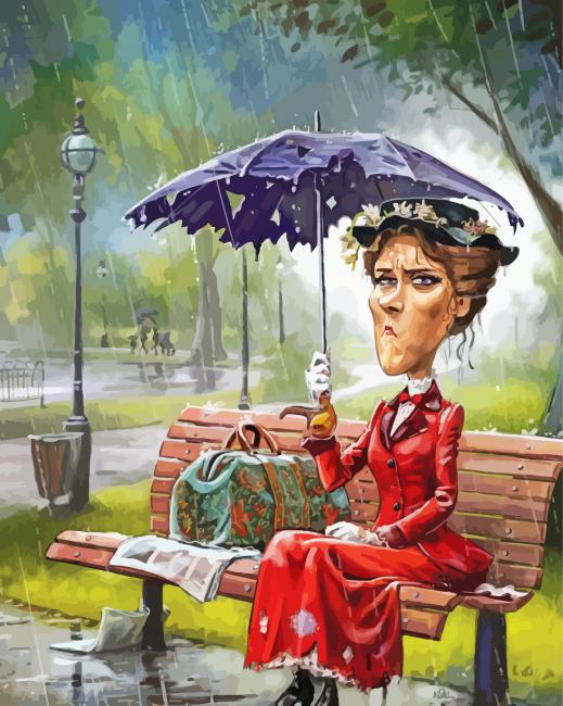 Rain in The Park Paint by numbers