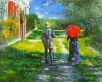 Rising Road By Gustave Caillebotte paint by numbers