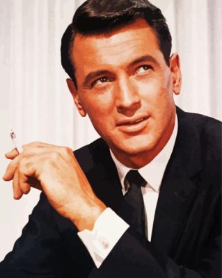 Rock Hudson paint by numbers
