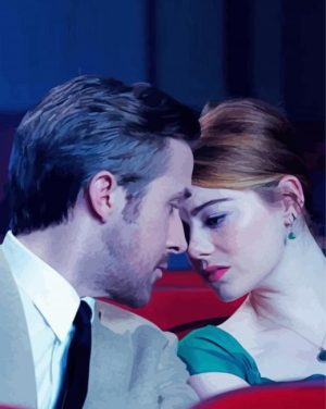 Emma Stone And Ryan Gosling La La Land paint by numbers