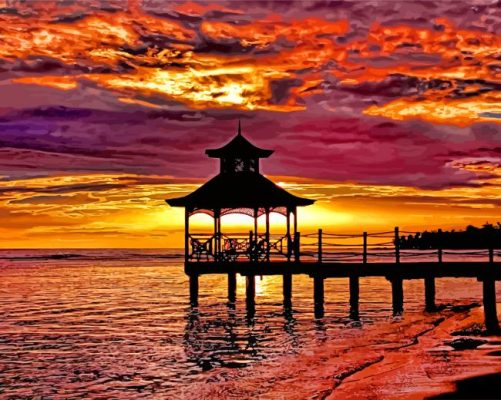 Sunset At Montego Bay paint by numbers
