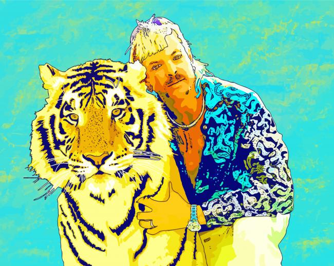 Tiger King art paint by numbers