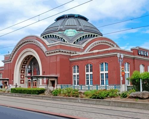 Union Station Tacoma paint by numbers