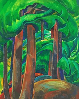 Western Forest by Emily carr paint by number
