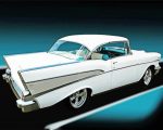 White 59 Chevy Car paint by numbers