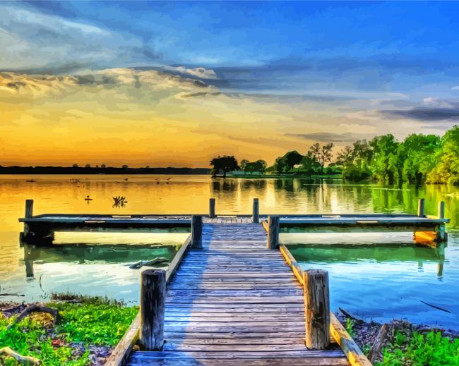 White rock lake paint by numbers