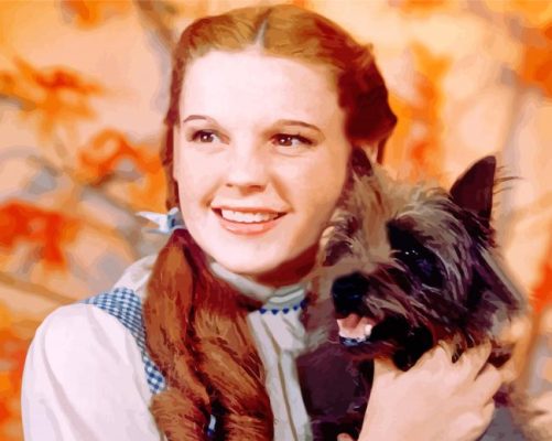 Young Judy Garland Smiling paint by numbers