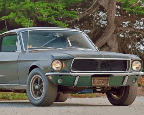Aesthetic Bullet Mustang paint by numbers