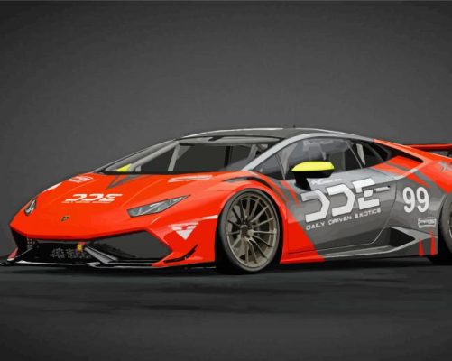 Aesthetic Red DDE Tire Slayer Paint by numbers