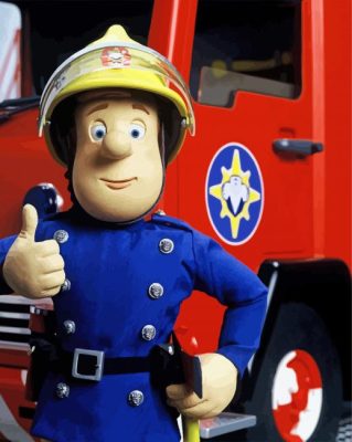 Fireman sam paint by numbers