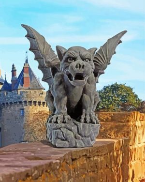 Aesthetic Gargoyle Sculpture Paint by numbers