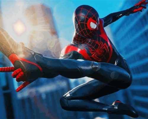Miles Morales Spider Man Animation Paint by numbers