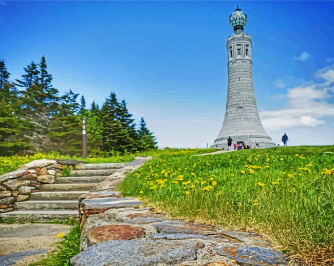 Aesthetic Mt Greylock paint by numbers