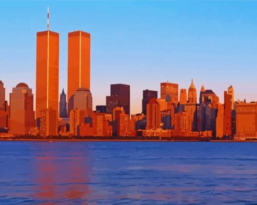 Aesthetic New York Towers 911 paint by number