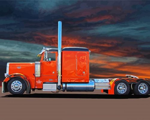 Aesthetil Peterbilt Semi paint by numbers