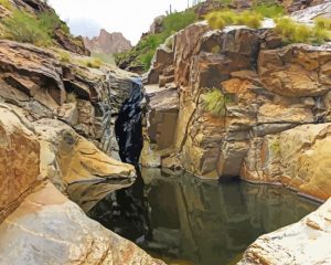 Aesthetic Sabino Canyon Arizona paint by numbers