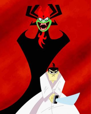 Aesthetic Samurai Jack paint by numbers