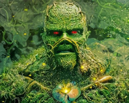 Aesthetic Swamp Thing Illustration Paint by numbers