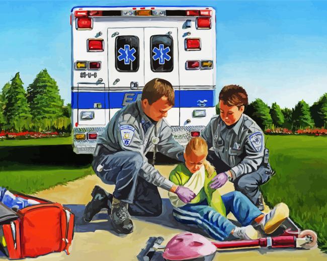 Aesthetic Ambulance Saviours paint by numbers