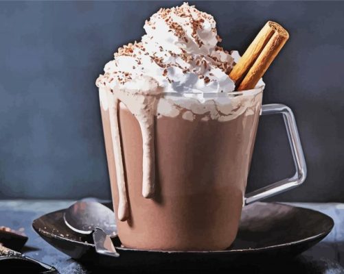 Aesthetic Hot Chocolate Drink paint by numbers