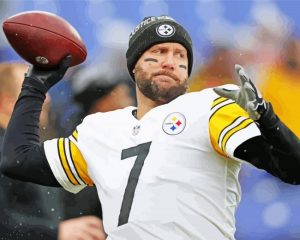 american footballer Ben roethlisberger paint by number
