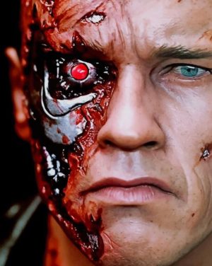 Arnold Terminator Red Eye paint by numbers