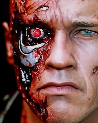 Arnold Terminator Red Eye paint by numbers