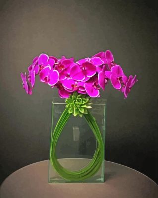 Beautiful Purple Flowers Paint by numbers