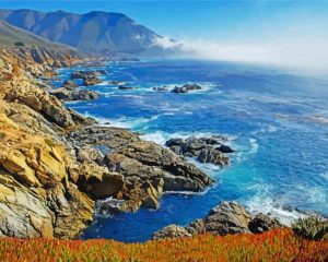 Big Sure California Coastline paint by numbers