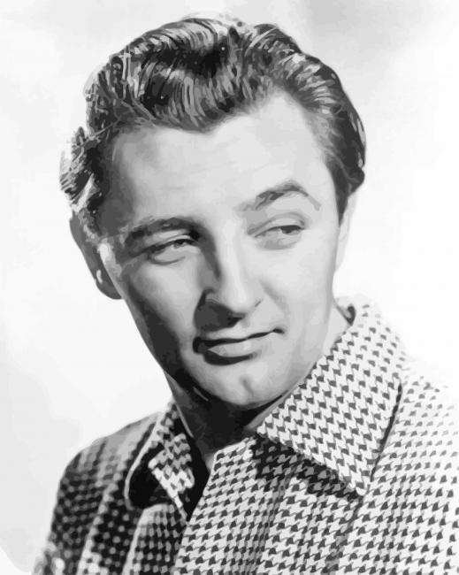 Black And White Robert Mitchum paint by numbers