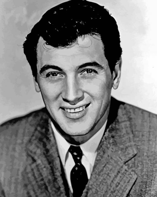 Black And White Rock Hudson paint by numbers