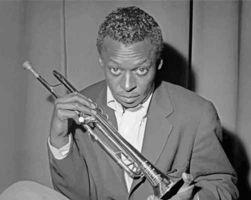 Black And White Miles Davis Paint by numbers