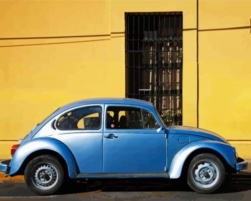 Blue Punch Bug paint by numbers