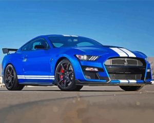 Blue Shelby Mustang Paint by numbers