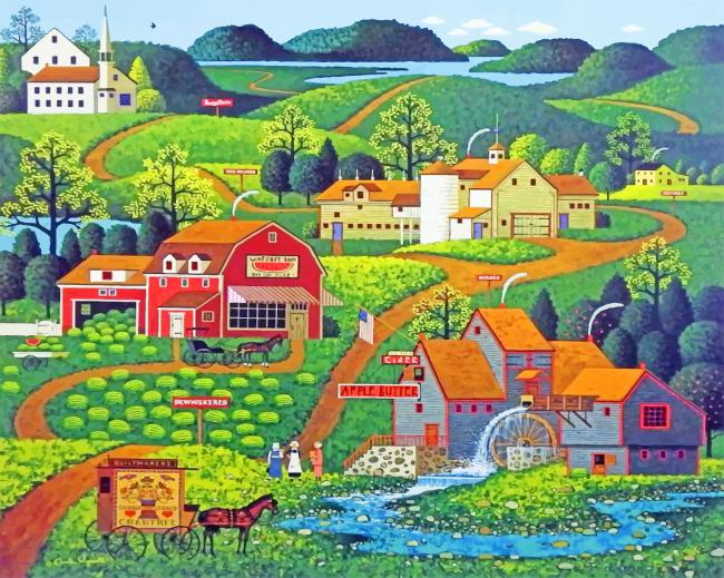 Charles Wysocki Burma Road paint by number