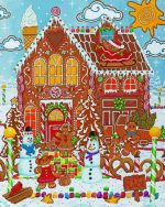 christmas Gingerbread house paint by numbers