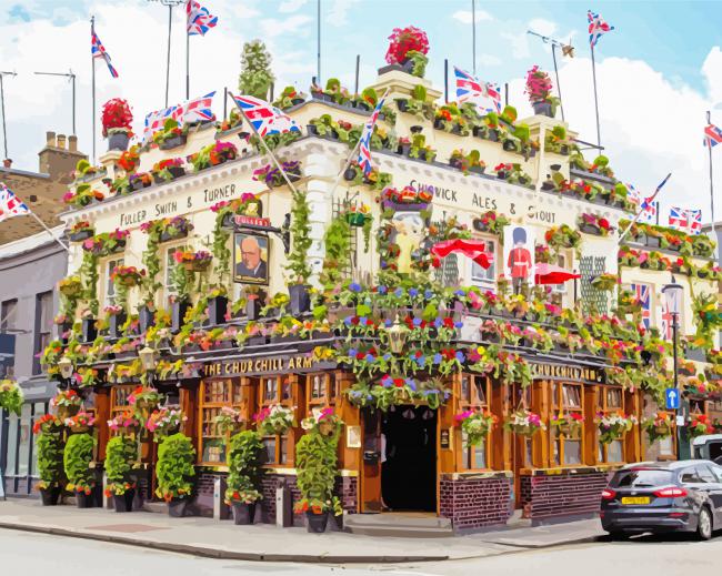 Churchill Arms paint by numbers