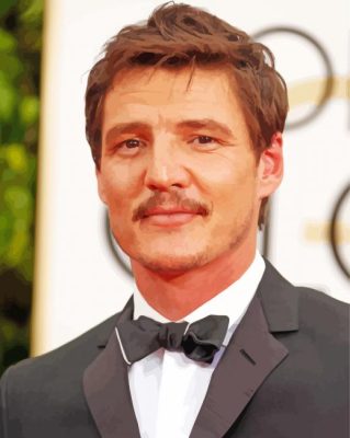 classy Pedro pascal paint by number