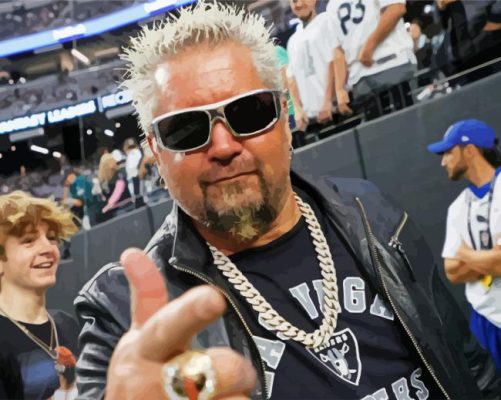 Cool Guy Fieri paint by numbers