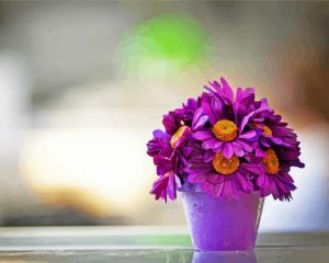 Cute Small Purple Flowers Paint by numbers