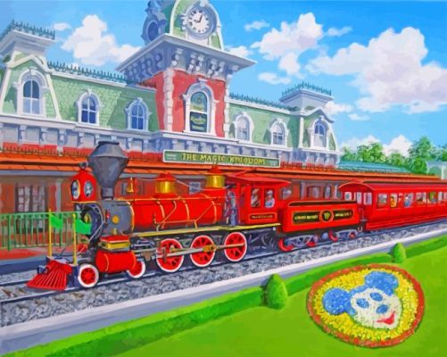 Disneyland Train paint by numbers