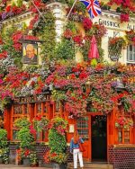 Girl In Churchill Arms UK paint by numbers