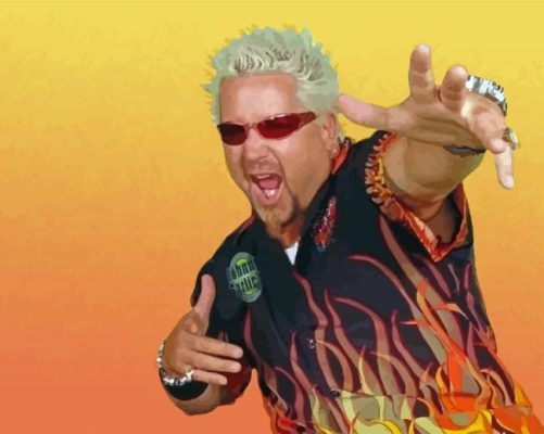 Guy Fieri paint by numbers