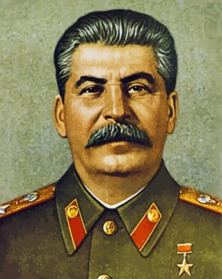 Joseph Stalin Portrait paint by numbers