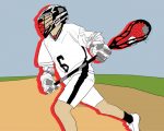 Lacrosse Player Illustration paint by numbers