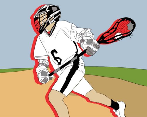 Lacrosse Player Illustration paint by numbers