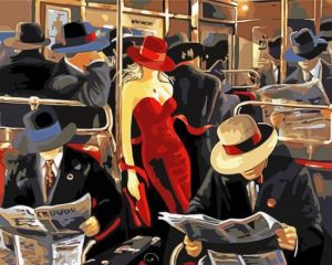 Lady In Red paint by numbers