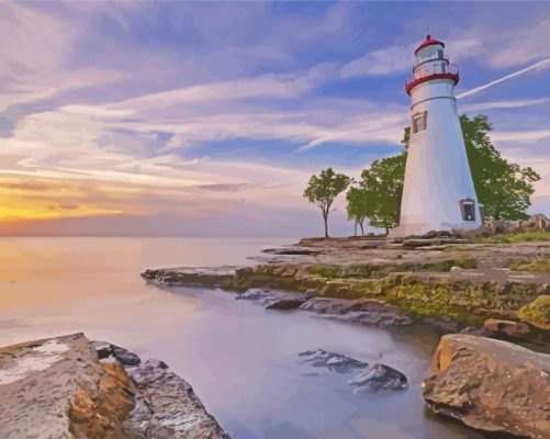 Lake Erie Lighthouse Paint By Number