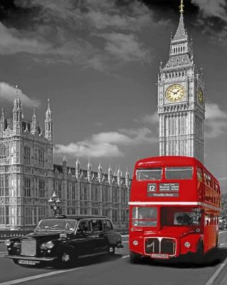 London Bus paint by numbers