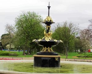 Middlesbrough Albert Park Fountain paint by numbers